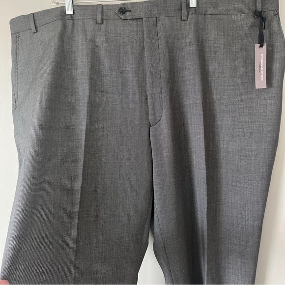 Shaquille O'Neal Wool Dress Pants Mens 50W Long Gray High Rise w/ Tags Pants - Picture 4 of 8